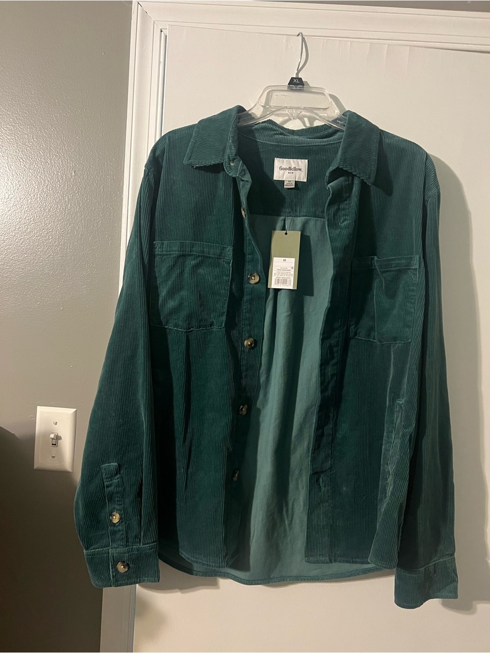 NWT Goodfellow & Co Men's Green Corduroy Button-Up Shirt